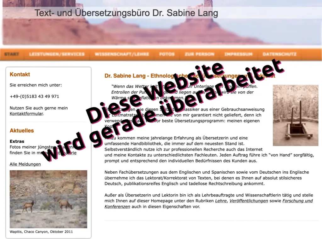 Startseite Sabine Lang (alte Website)